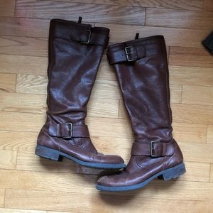 Franco Sarto tall brown leather boots